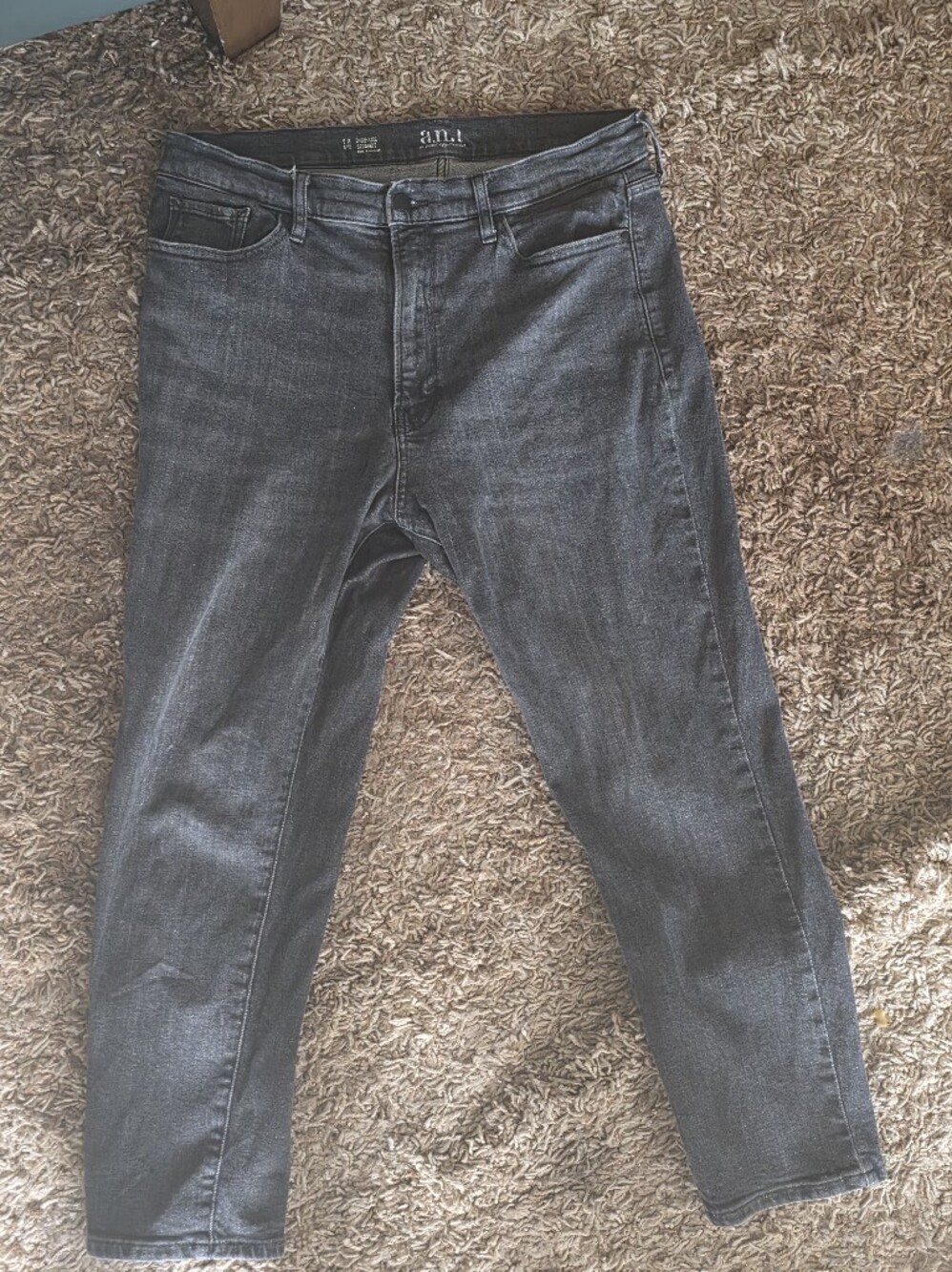 A.N.A. High Rise Black Jeans Women’s Size 14 Thick Denim